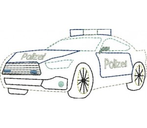 Stickdatei - Polizeiauto Fransenappli